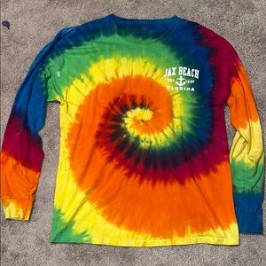 Tie dye long sleeve beach shirt